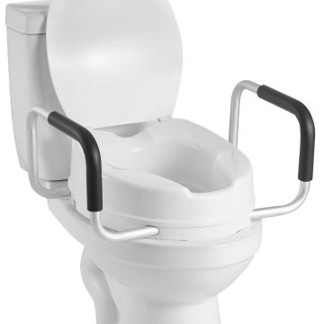 Pacelts tualetes sēdeklis VEVOR SC7060D-4A, ar roku balstiem, 51,8 × 41 × 25,5 cm