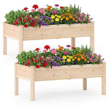 Raised planter, 121.92 × 63.5 × 48.26 cm