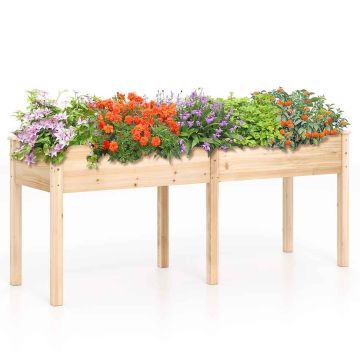 Raised Planter, Divided, 73 × 23 × 30 inches