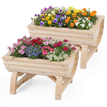 Raised beds, 2 pcs, 39 × 30 × 24 cm