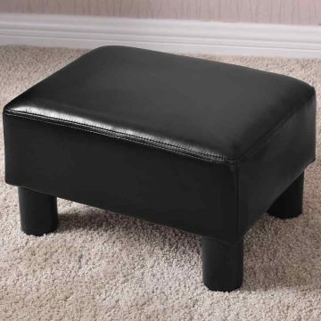 Footstool, Black, 40 × 30.5 × 24 cm