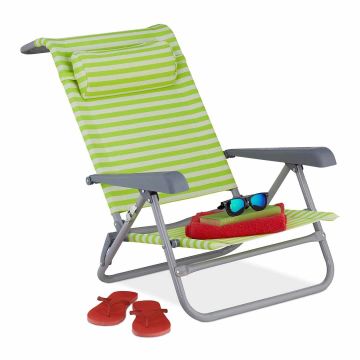 Pludmales krēsls Relaxdays 10035905.0, 8 pozīcijas, 59 × 78 × 85 cm