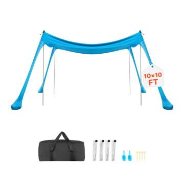 Pludmales nojume VEVOR TM007, 4 smilšu maisi, 3 × 3 × 2 m