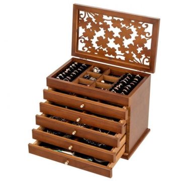Jewelry box, 5 drawers, 29.97 × 19.05 × 24.89 cm