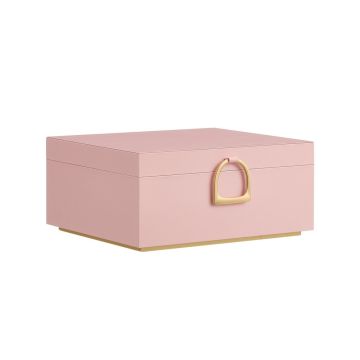 SONGMICS JBC165B01 Jewelry Box, 2-Tier with Handle, Black, 20.5 × 24 × 11 cm
