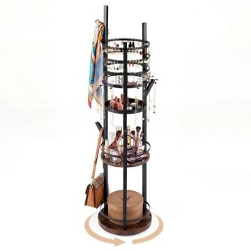 Rotaslietu organizators, 3 līmeņi, 15 āķi, Ø 33 × 148,5 cm