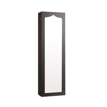 Jewelry cabinet, 5 LED lights, Brown, 36.83 × 120.65 × 11.43 cm