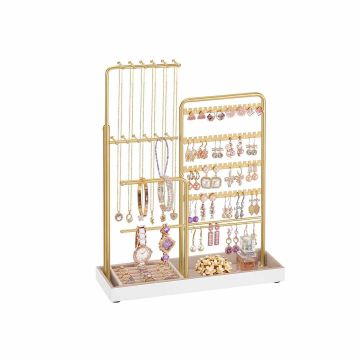 Rotaslietu statīvs SONGMICS JJS026A01, Regulējams augstums, Zelta, 10 × 30,6 × 30,9–47,5 cm