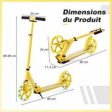 Scooter, foldable, 88 × 35 × 96 cm