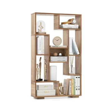 Build-in bookshelf, 11 open shelves, 70 × 120 × 20 cm