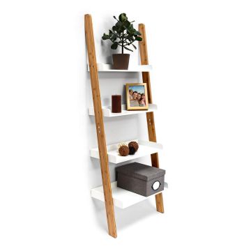 Напольная полка Relaxdays BAMBOO, 4 яруса, 55 × 155 × 34 см