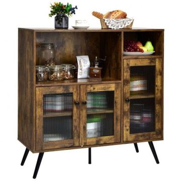 Freestanding kitchen cabinet, With doors, Brown, 100 × 100 × 39.5 cm