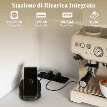 Freestanding kitchen cabinet, with charging station, 80 × 40 × 180 cm