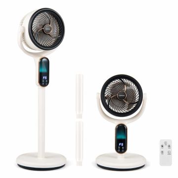 Grīdas miglas ventilators, 8 ātrumi, Balts, 32 × 32 × 98 cm