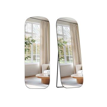 SONGMICS free-standing full-length mirror, rounded corners, 160 × 50 cm
