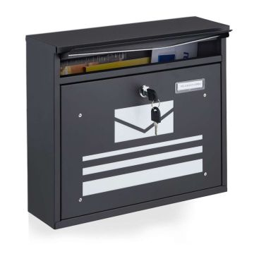 Pastkastīte Relaxdays 10038956.0, Melna, 36 × 31 × 11 cm