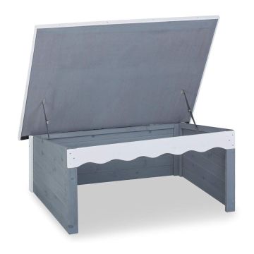 Nojume robotizētajam zāles pļāvējam Relaxdays 10045778.0, Paceļams jumts, Pelēka/balta, 108 × 46 × 82 cm