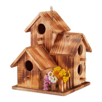 Putnu mājiņa Relaxdays 10031013.0, 3 ligzdiņas, 20 × 34 × 19 cm