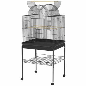 Клетка для птиц PawHut 63x53x144 см, черная.