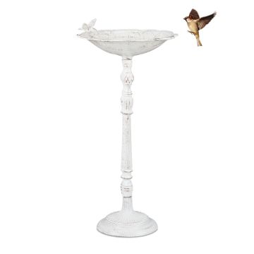 Putnu vanna Relaxdays, ar statīvu, 2 l, 37,5 × 74,5 × 35 cm