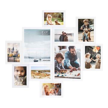 SONGMICS RPF100WZ01 Picture Frame Set, 10 pcs, White