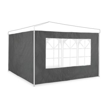 Paviljona sānu paneļi „Gazette“, 2 gab., ar un bez loga, Pelēks, 300 × 200 cm