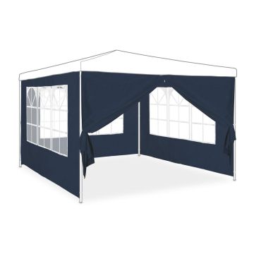 Paviljona sānu paneļi Relaxdays 10035873.0, 4 gab, Zili, 200 × 300 cm
