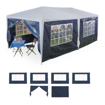 Lapenes sānu paneļi Relaxdays, 6 gab, Zila, 300 × 200 cm