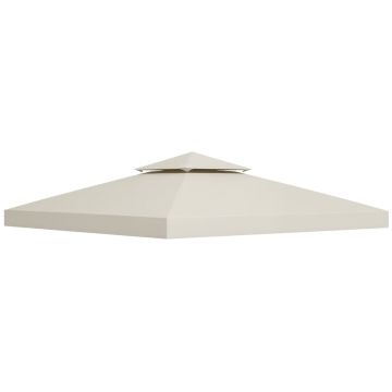 Крыша для беседки Outsunny 300x300см, кремового цвета