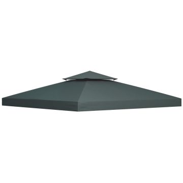 Крыша для беседки Outsunny 300x300см, тёмно-серого цвета