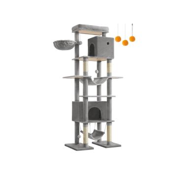 Когтеточка для кошек 78x48x201см, серо-бежевая