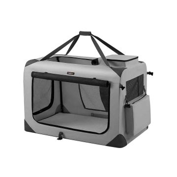 Сумка для перевозки собак 102x69x69 см, серо-черная