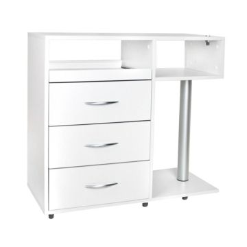 Педикюрный стол ACTIVESHOP, с ящиком для UV-C-стерилизатора, Белый
