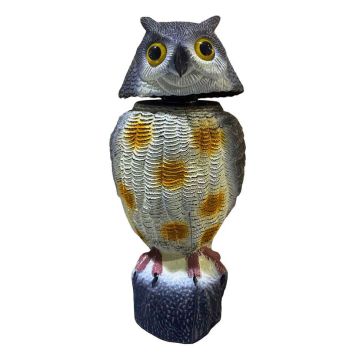 Pūces formas putnu atbaidītājs Relaxdays, kustīga galva, 40 × 18 × 16 cm