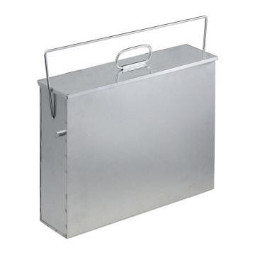 Pelnu tvertne Relaxdays 10033821.0, Ar vāku, Sudraba, 44,5 × 42 × 12 cm