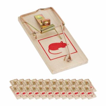 Peļu slazdi Relaxdays 10047572.0, 25 gab, 4,5 × 2 × 10 cm