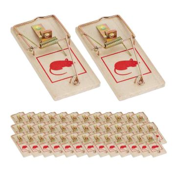 Peļu slazdi Relaxdays 10047573.0, 40 gab, 4,5 × 2 × 10 cm