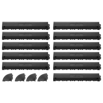 Комплект переходных кромок VEVOR PJGS-01, 11 деталей, Чёрный, 32 × 15 × 8,5 см