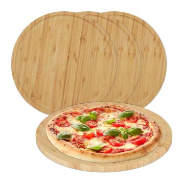 Picu servēšanas dēlīši Relaxdays 10046302.0, 4 gab, Ø 32 × 1,5 cm