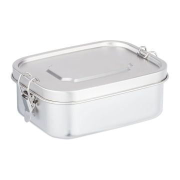Pusdienu kārba Relaxdays 10045170.0, 1 l, Sudraba, 18 × 7 × 13,5 cm
