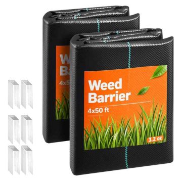 Nezāļu bloķējošais audums VEVOR, 2 gab, 1,2 × 15,2 m