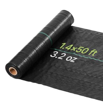 Nezāļu barjeras audums VEVOR, 1 gab, Melna, 0,4 × 15,2 m