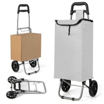 Shopping trolley, 35 l, Black, 34 × 90 × 28 cm