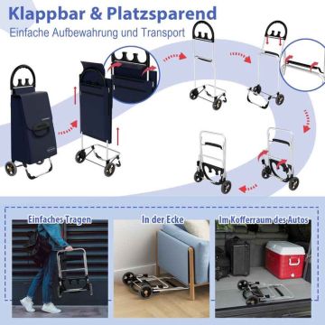Shopping trolley, 70 l, 42 × 99 × 28 cm