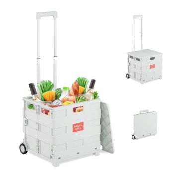 Iepirkumu ratiņi Relaxdays 10049698_49, 50 l, 35 kg, 45,5 × 99 × 37,5 cm