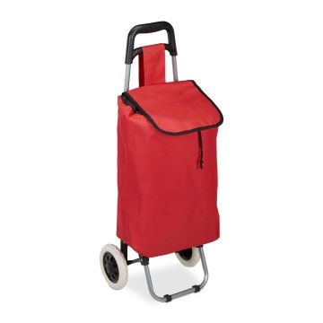 Iepirkumu ratiņi Relaxdays, 28 l, 15 kg, Sarkana, 42 × 92,5 × 28 cm