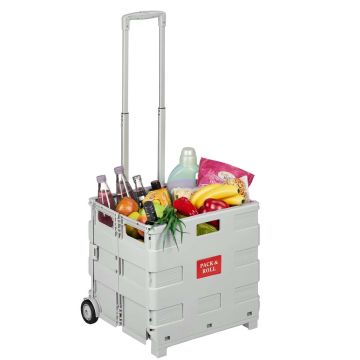 Iepirkumu ratiņš Relaxdays, salokāms, līdz 30 kg, 100 × 42 × 37 cm
