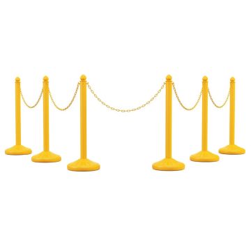 Plastmasas stabi, 6 stabi, 5 ķēdes, 33,02 × 33,02 × 99,06 cm