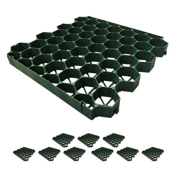 Plastmasas grants režģi Relaxdays, 10 gab, 4 × 50 × 50 cm