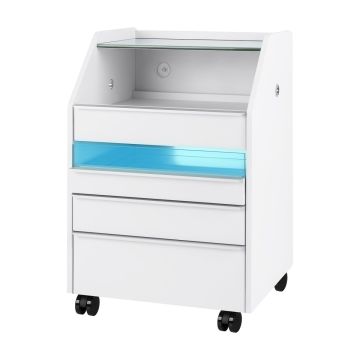 Podiatry cabinet Activeshop 984, 4 drawer sections, White